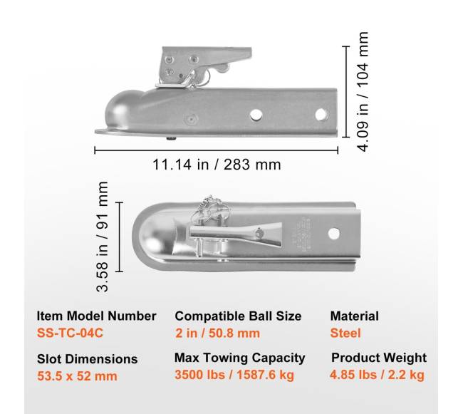 Tiesus priekabos jungiklis 50 mm kamuoliui6