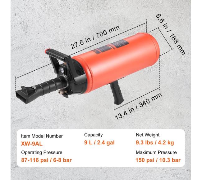 padangų karoliukų pūstuvas rankinis 9 l 150 psi6