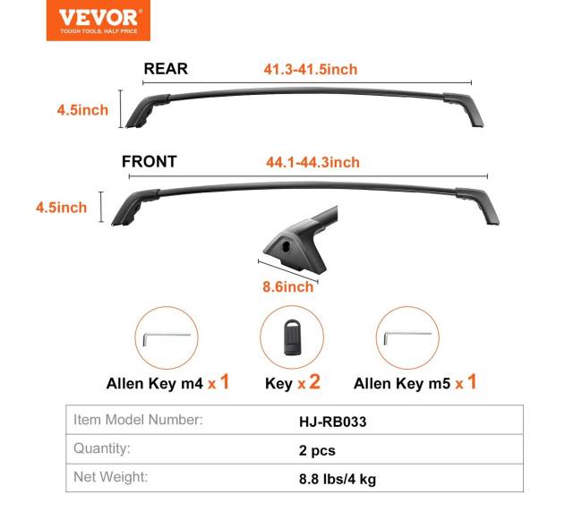 Stogo bagažinės skersiniai Toyota RAV4 2019-20236