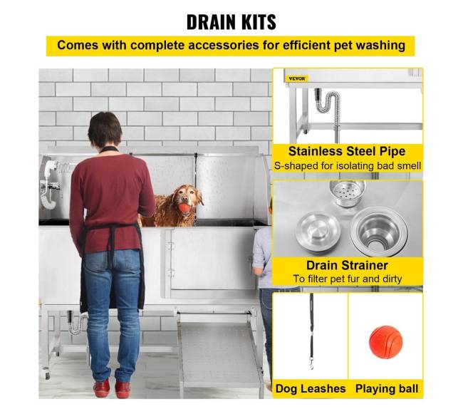 Šunų plovyklos vonia 62 colių5