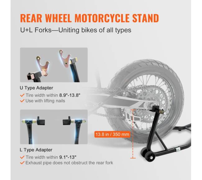 Motociklo stovų rinkinys priekinei ir galinei dalims2