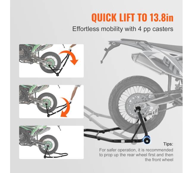Motociklo stovų rinkinys priekinei ir galinei dalims4