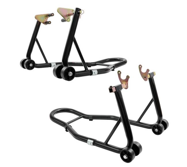 Motociklo stovų rinkinys priekinei ir galinei dalims8