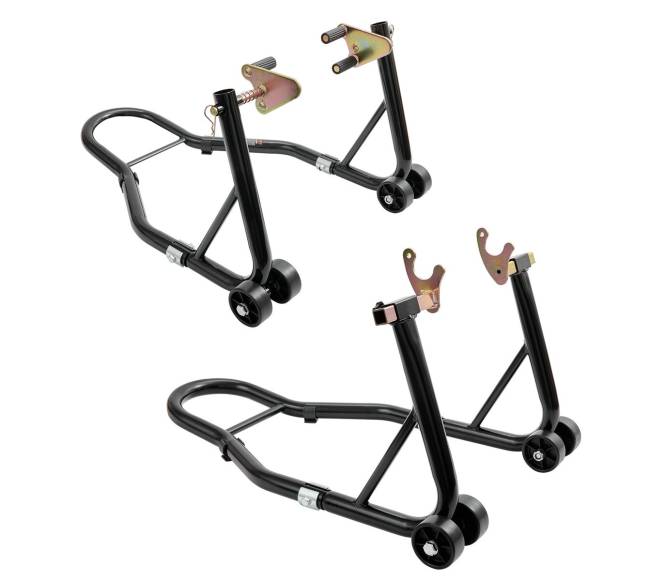 Motociklo stovų rinkinys priekinei ir galinei dalims10