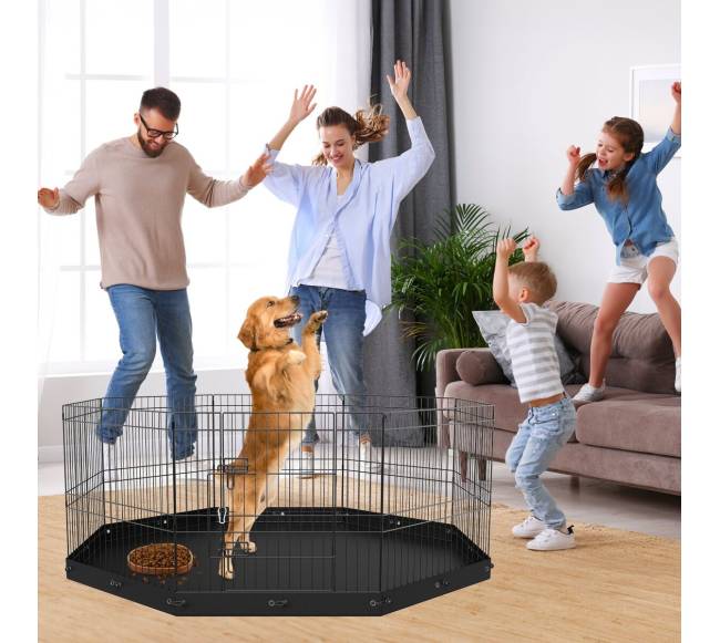 Šunų maniežas, 8 panelių metalinis maniežas7