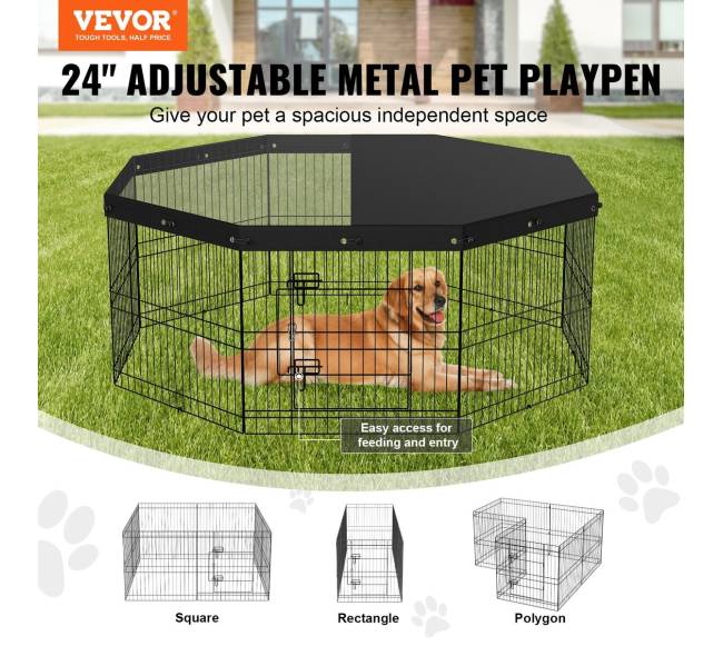 Metalinė sulankstoma šunų žaidimų aikštelė su viršeliu1