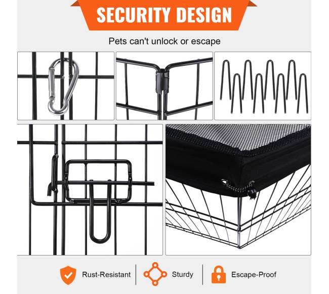 Metalinė sulankstoma šunų žaidimų aikštelė su viršeliu2
