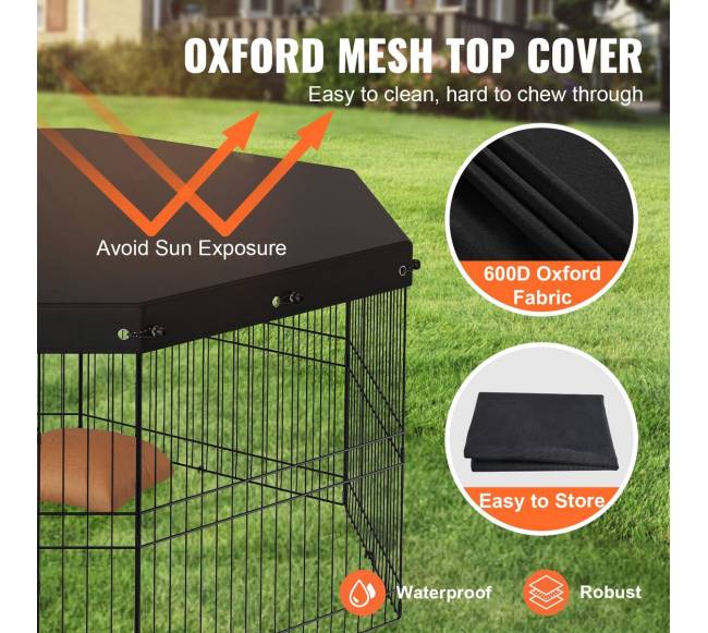 Metalinė sulankstoma šunų žaidimų aikštelė su viršeliu3