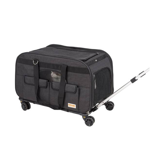 Katės vežimėlis su ratukais ir rankena0