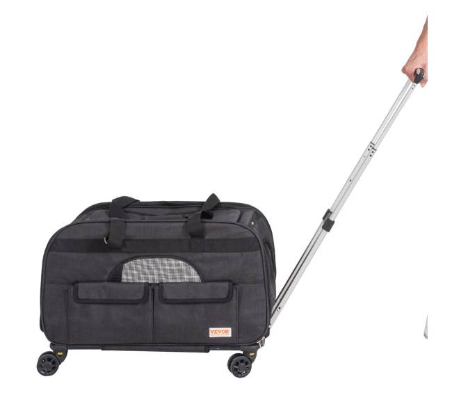 Katės vežimėlis su ratukais ir rankena10