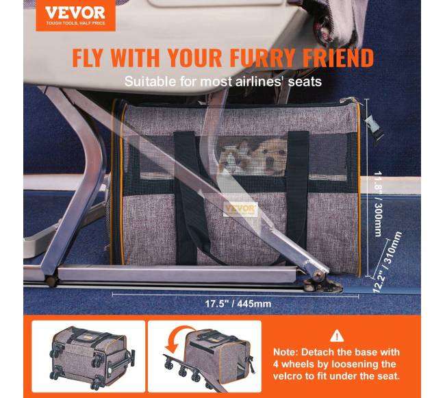 Katės vežimėlis su ratukais ir teleskopine rankena1