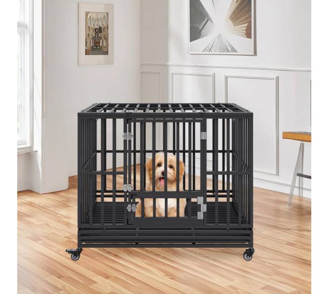 119 cm šuns voljeras su ratukais7