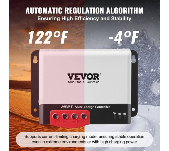 MPPT saulės energijos valdiklis 50A su Bluetooth4