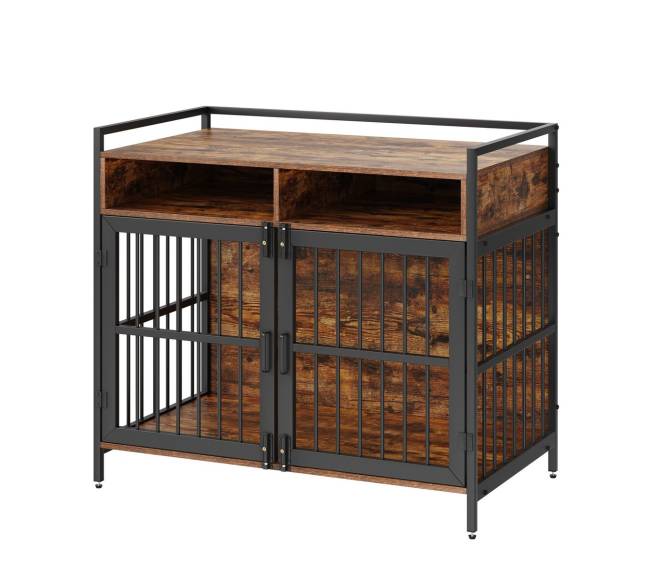 Baldų stiliaus šunų narvas su laikymo vieta0