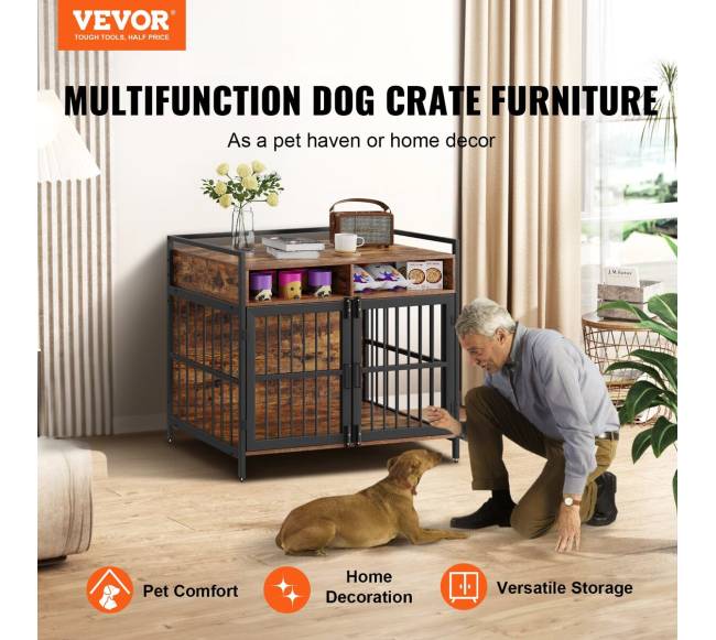 Baldų stiliaus šunų narvas su laikymo vieta1