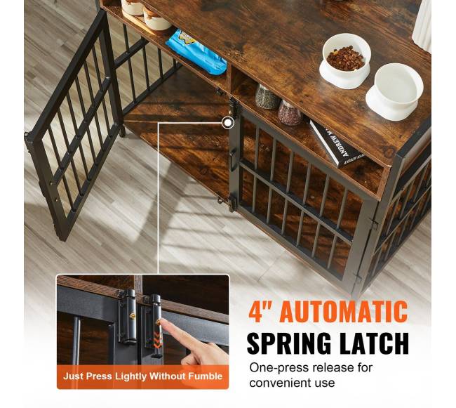 Baldų stiliaus šunų narvas su laikymo vieta4