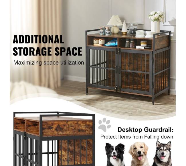 Baldų stiliaus šunų narvas su laikymo vieta5