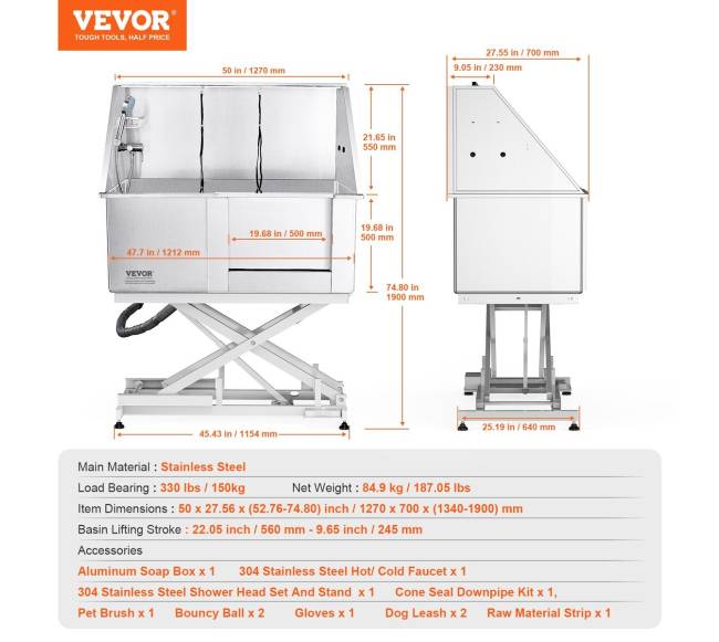 127 cm augintinių vonia su reguliuojamu aukščiu6