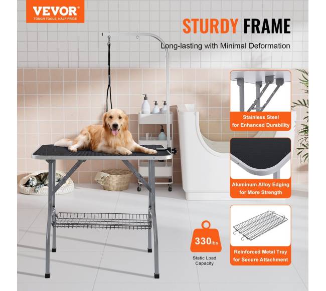 Šunų kirpimo stalas su tvirtinimu, 914 x 610mm1