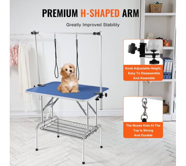 Šunų priežiūros stalas su dviem spaustukais3