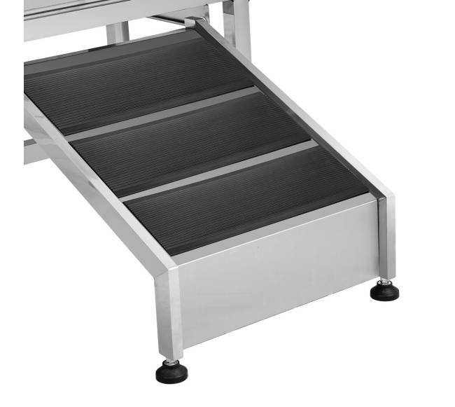 1,27 m šuns maudymo stotis su rampa, iš nerūdijančio plieno10