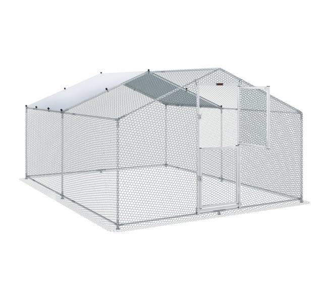 Metalinė vištidė su stogu 4 x 3 x 2 m0