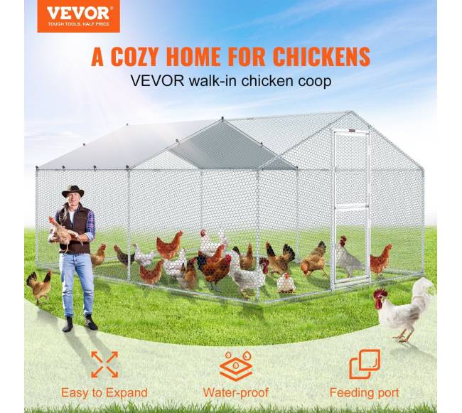 Metalinė vištidė su stogu 4 x 3 x 2 m1