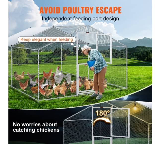 Metalinė vištidė su stogu 4 x 3 x 2 m4