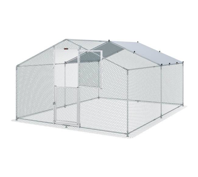 Metalinė vištidė su stogu 4 x 3 x 2 m10