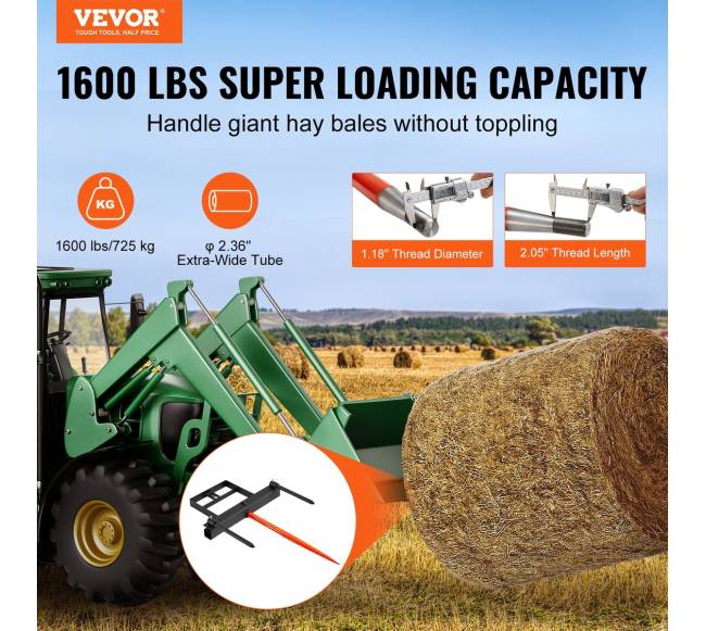 Šieno šakė 99 cm traktoriui1