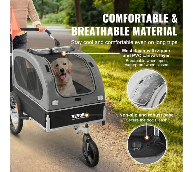 Šunų dviračio priekaba, palaiko iki 40 kg3