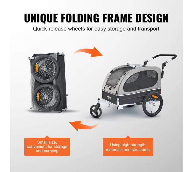 Šunų dviračio priekaba, palaiko iki 40 kg5