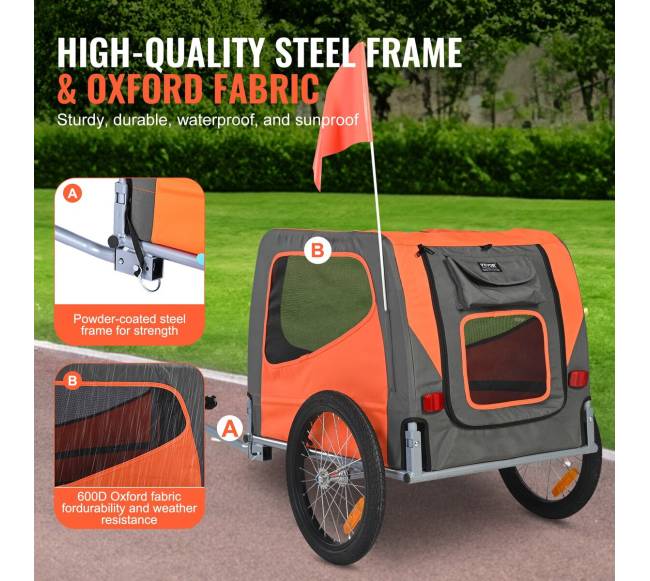 Šunų dviračio priekaba iki 30 kg2