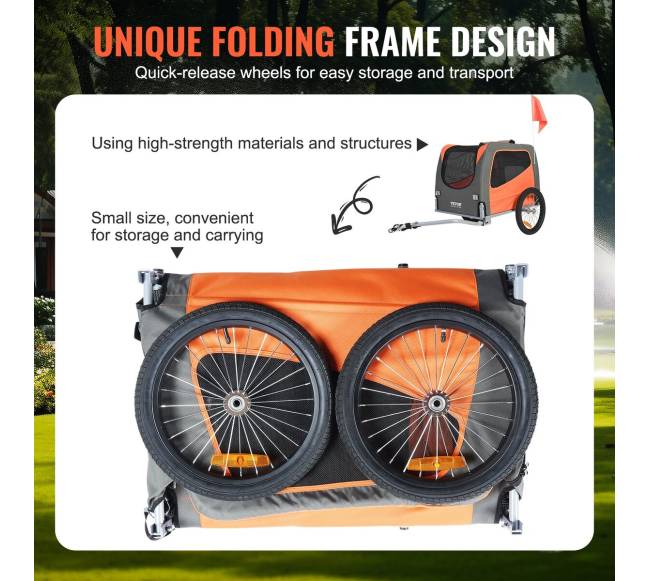 Šunų dviračio priekaba iki 30 kg5