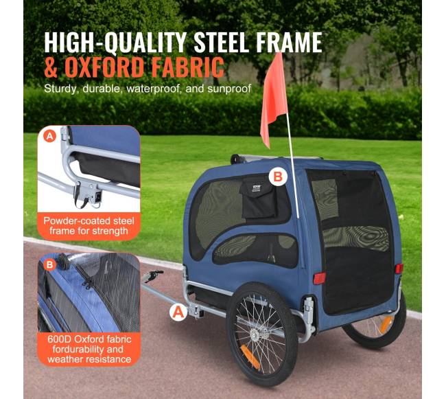 Šuns vežimėlis dviračiui iki 45 kg2