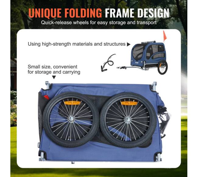 Šuns vežimėlis dviračiui iki 45 kg5