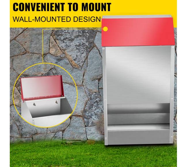 Cinkuota vištų lesyklėlė be atliekų, 22.6 kg3