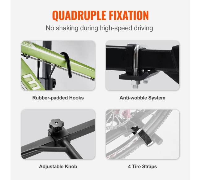 Dviračių laikiklis su kabliu, 2 dviračiai2