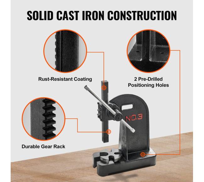 3 tonų rankinis presas iš ketaus5