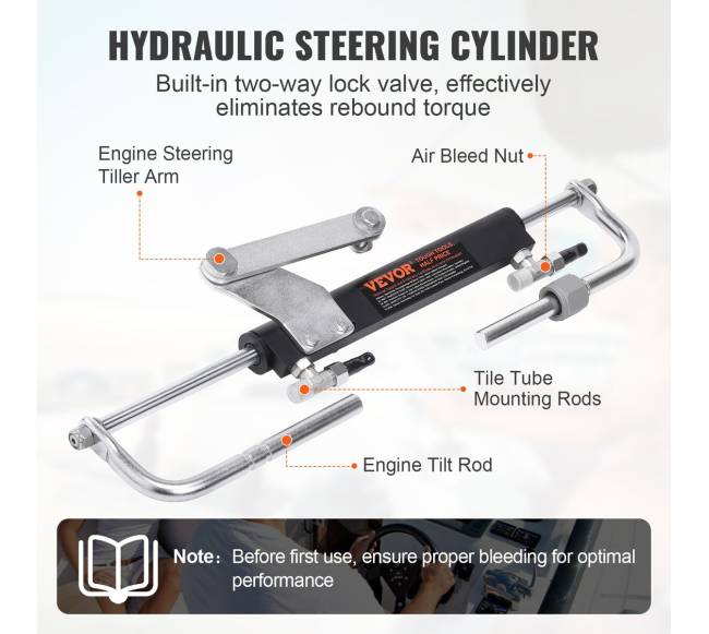 Hidraulinė valties vairavimo sistema 90AG4