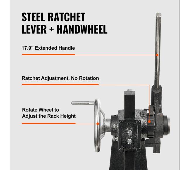 3 tonų reketinis presas su rankena3