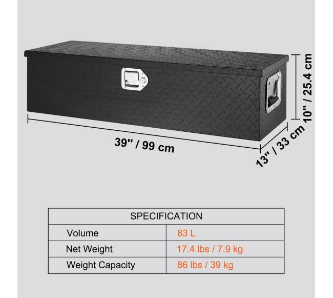 Aliumininė sunkvežimio lovos įrankių dėžė6