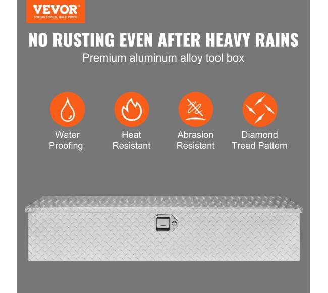 Aliuminė įrankių dėžė sunkvežimio lovai su užraktu1