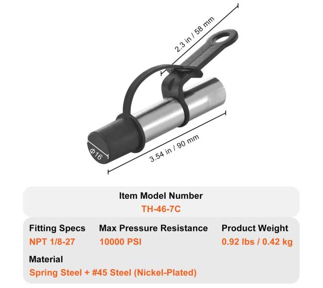 Aukšto slėgio tepalo jungtis 10000 PSI6
