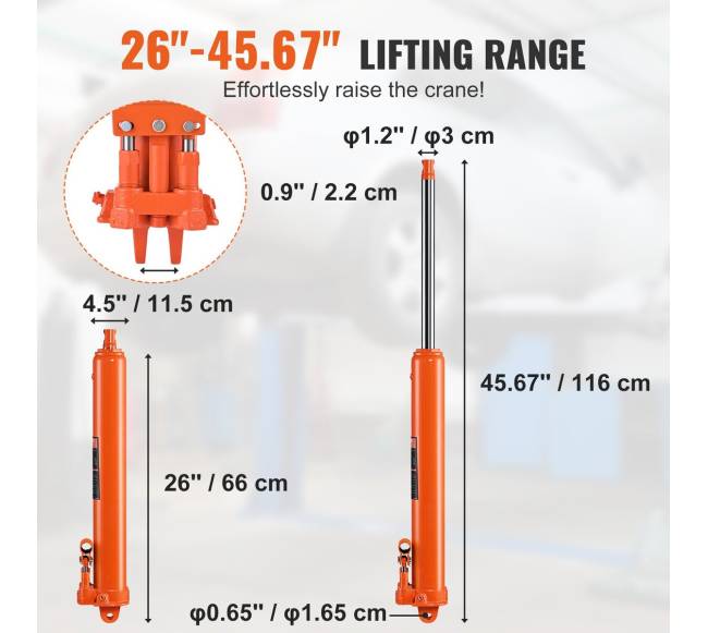 Hidraulinis ilgos eigos keltuvo cilindras, 8 tonų2