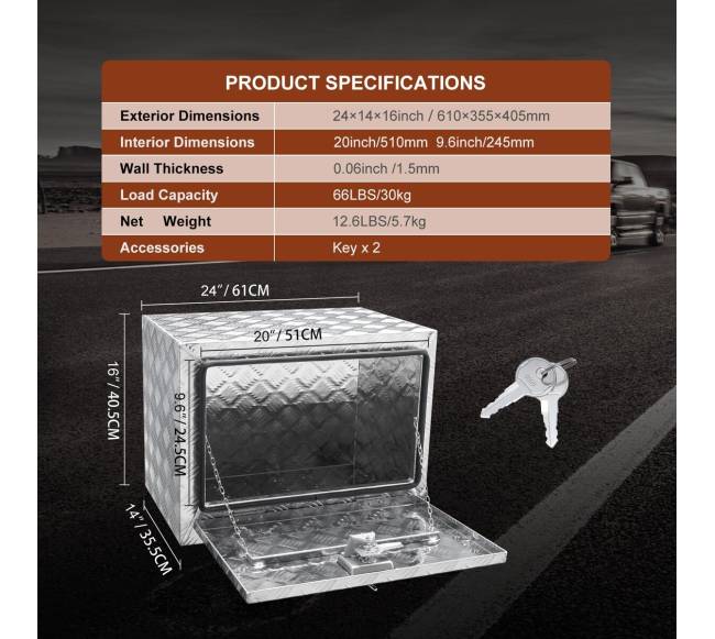 Pakabinama sunkvežimio dėžė 61x34x41 cm6
