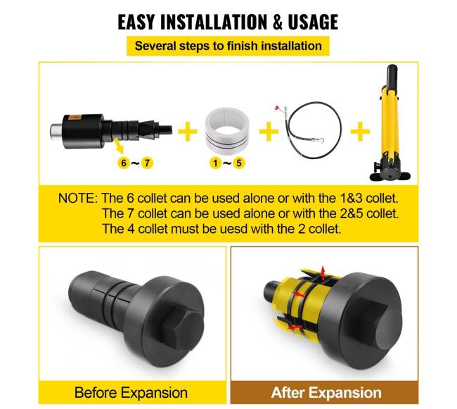 Hidraulinis išmetimo vamzdžių plėstuvas, 41-108 mm4