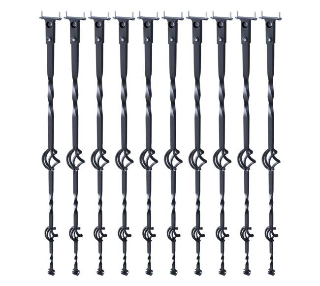 Metaliniai laiptų turėklai su krepšeliais 112 cm0