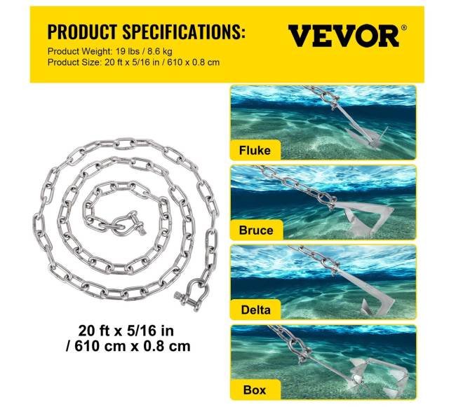 Nerūdijančio plieno inkarinė grandinė laivams5