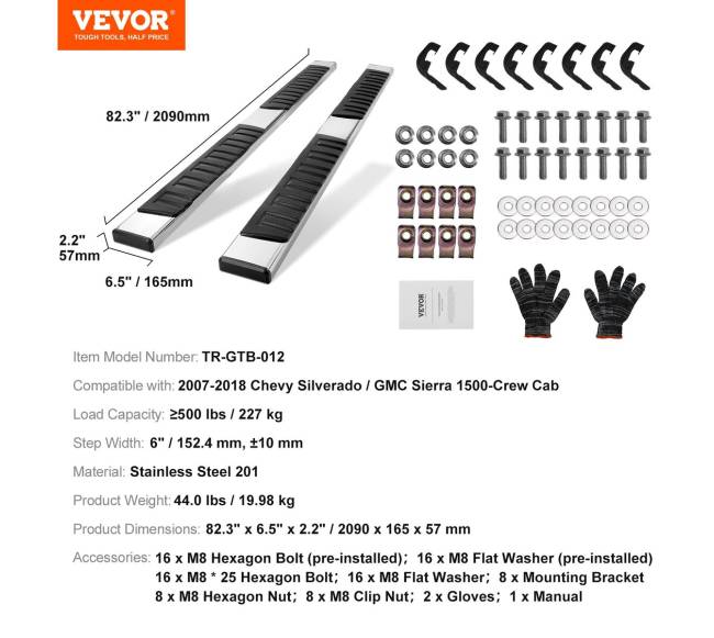 Chevy Silverado ir GMC Sierra šoniniai laiptai6